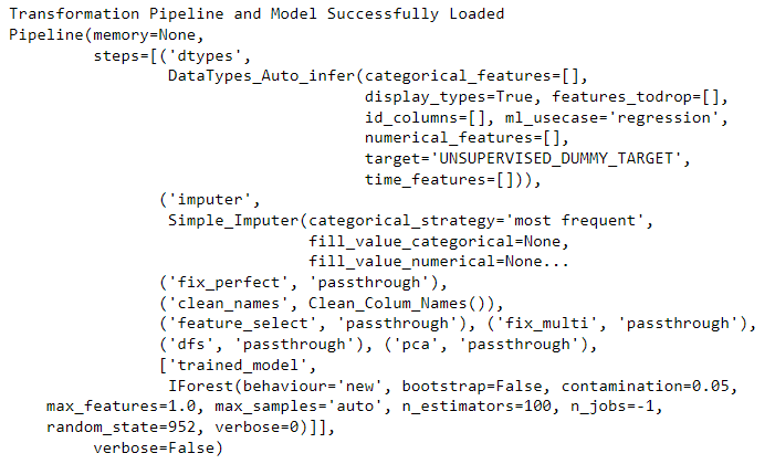 load_model(&#39;iforest_pipeline&#39;)的输出